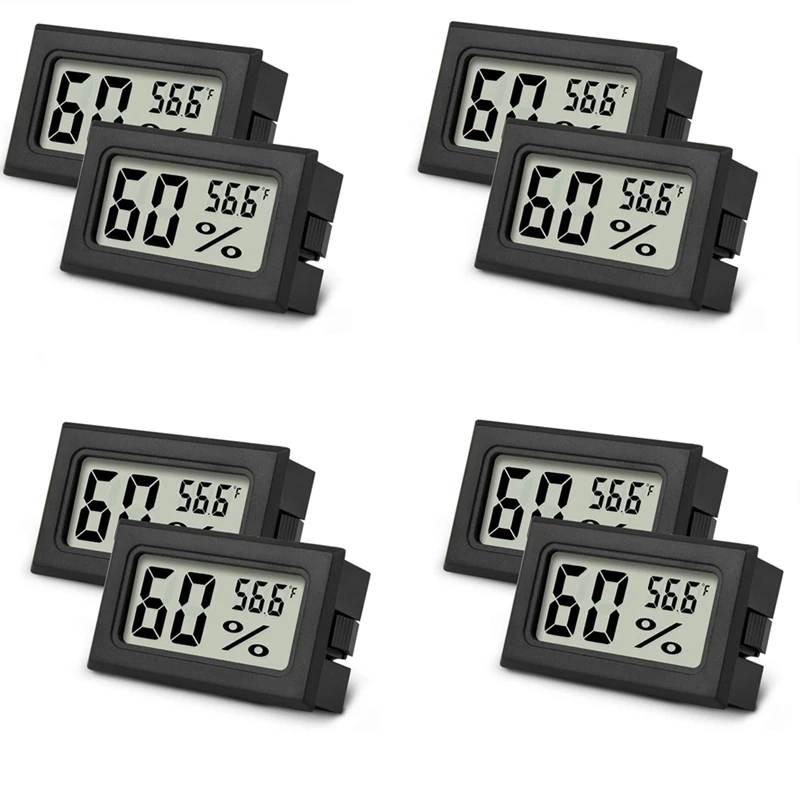 

Mini Hygrometer Thermometer, Suitable For Humidifiers, Greenhouses, Gardens, Basements, Wardrobes, Etc.-8Pc