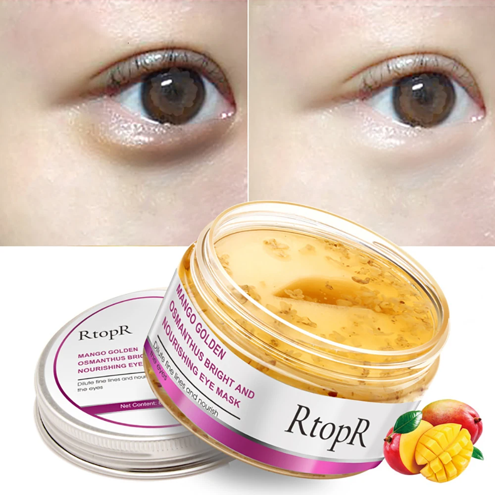 

80g Golden Osmanthus Eye Mask Patch Anti-Puffiness Ageless Remover Dark Circles Anti-Wrinkle Eye Mask Crystal Eyelid Patch