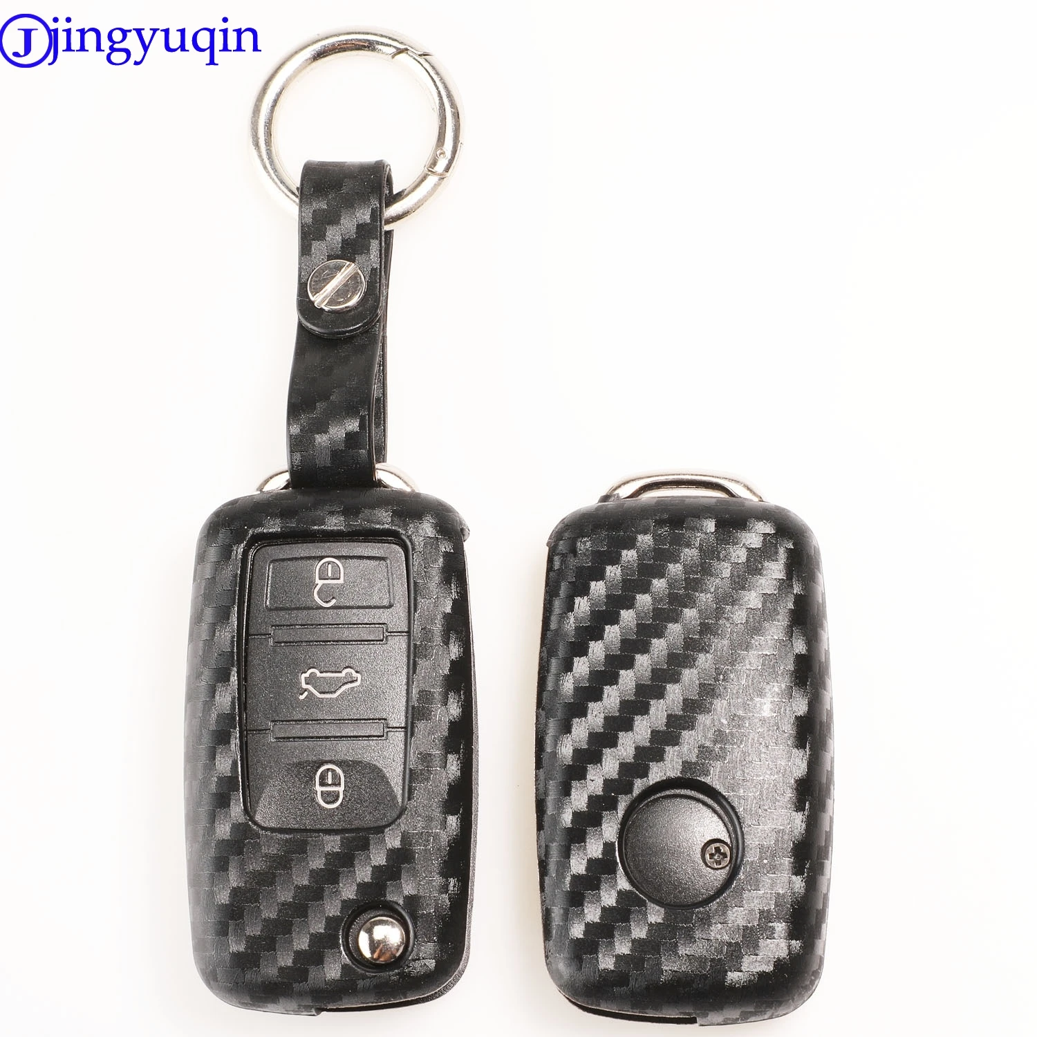 

Jingyuqin 3B удаленный углеродный силиконовый чехол для ключей для VW Golf Bora Jetta POLO Passat Skoda Superb Octavia Fabia SEAT Ibiza Leon
