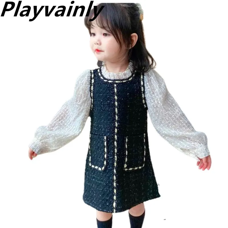 

Wholesale 2020 Autumn New Baby Girl Dress Korean Style Lace Long Sleeve Kids Dresses for Girls Princess Dress Kid Clothes E35038