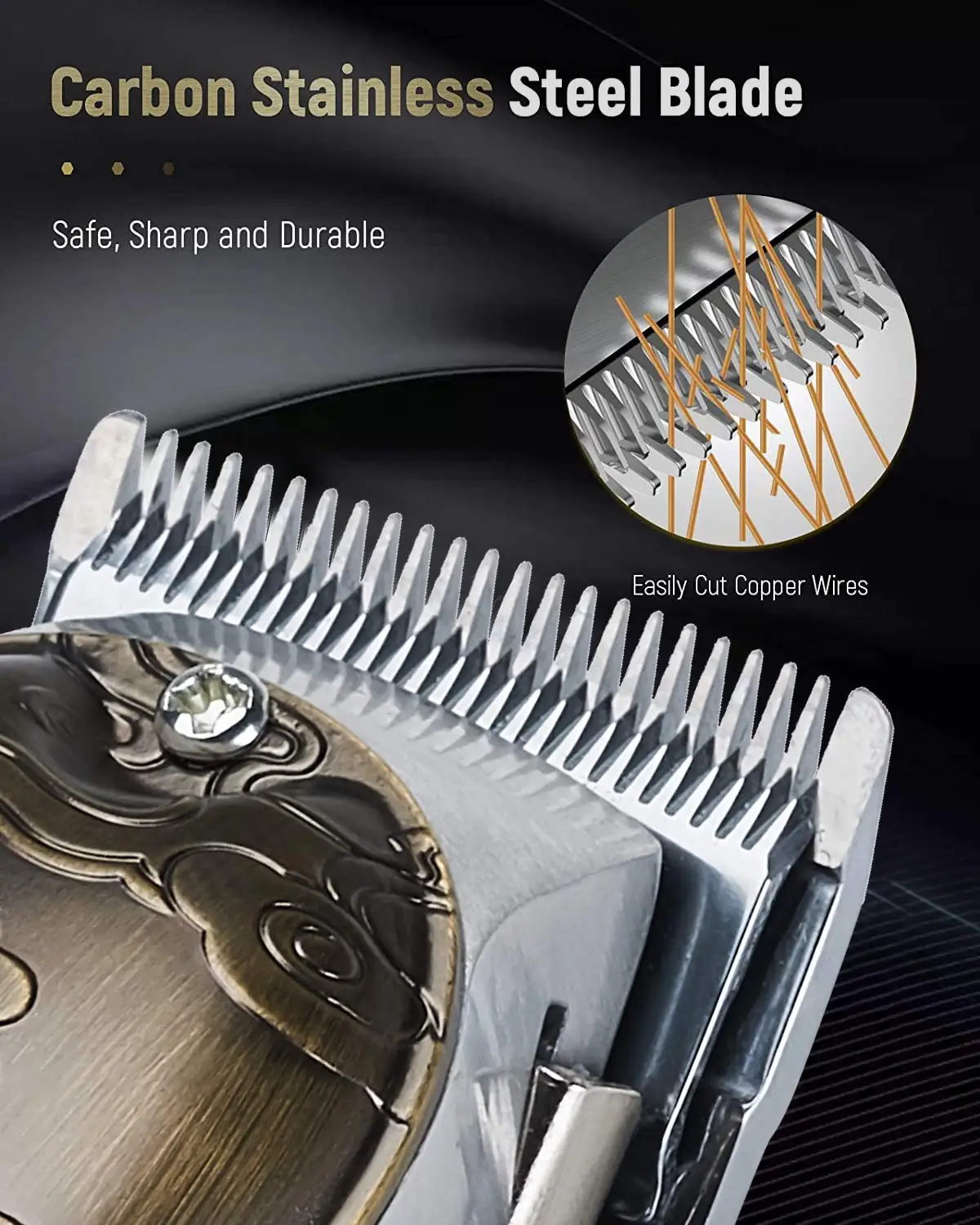 Полностью металлические декоративные машинки для стрижки волос RESUXI GoldFX 6500 об/мин