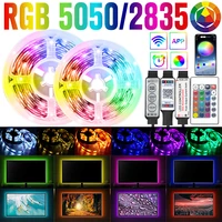 rgb 5050 2835 bluetooth app control led lights strip 5v usb 24 key flexible decoration room tv background lighting luces string