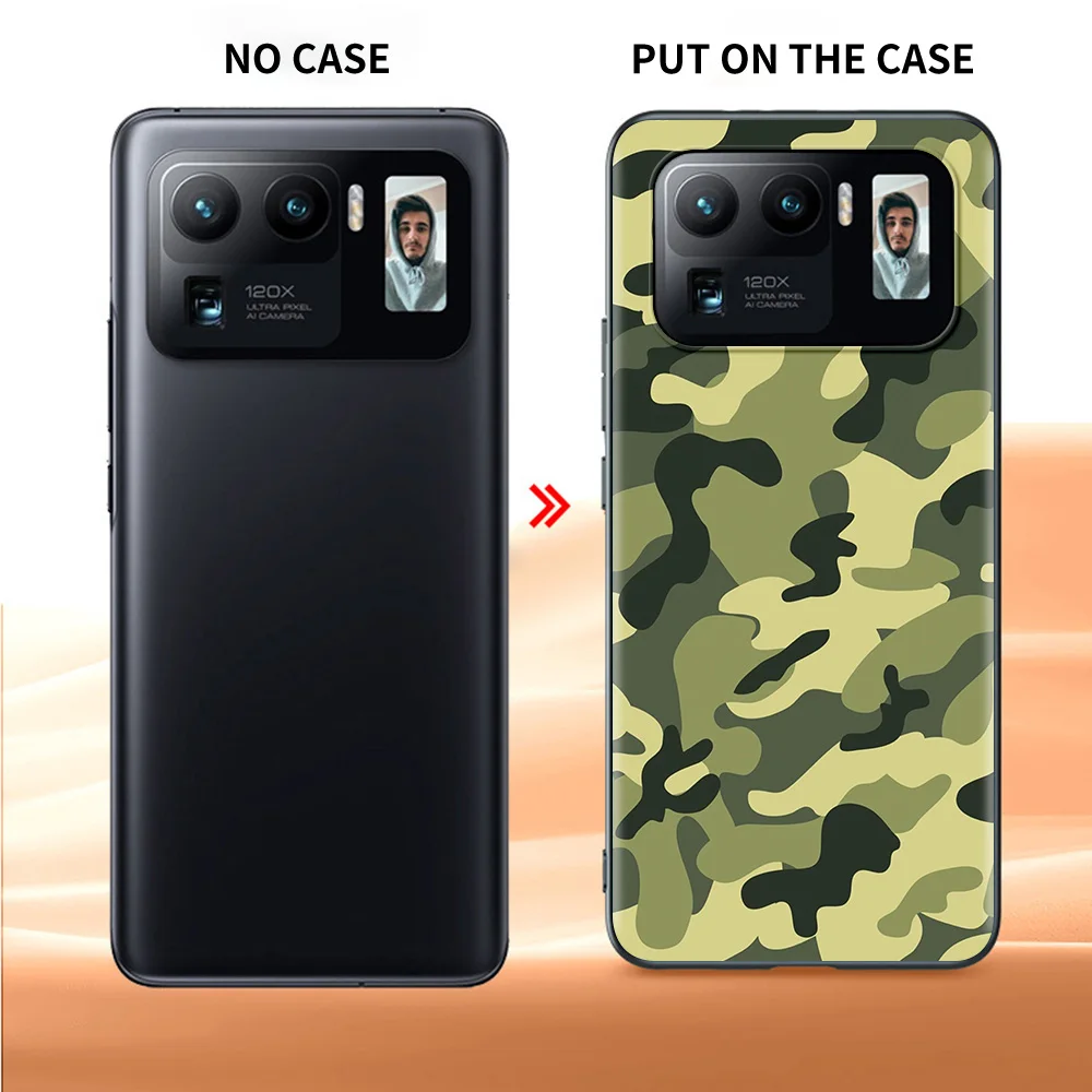 phone case for xiaomi mi poco x3 nfc 10t pro 11t 11 lite note 10 m3 9t f3 cc9 soft cover a2 f1 shell army military camouflage free global shipping