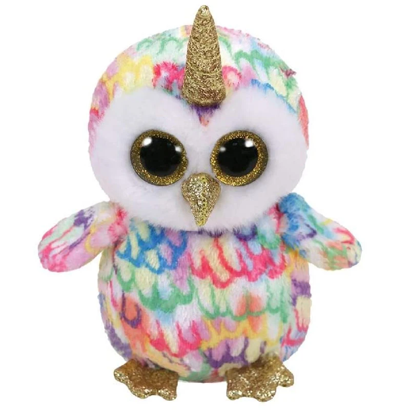 

Ty Enchanted the Owl With Horn Plush Animal Toys Stuffed Doll Gift 15cm