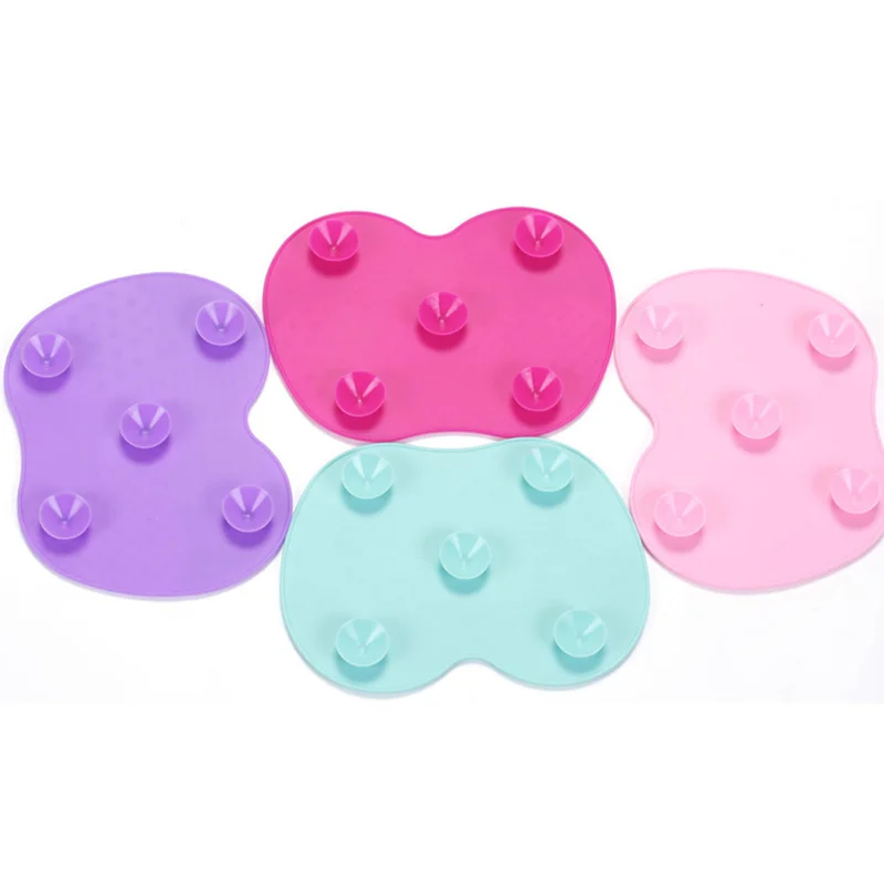 6 цветов силиконовый очиститель Косметическая кисть для мытья макияжа гель чистящий коврик основа губка для удаления макияжа доска