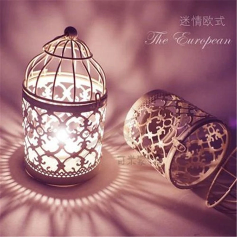 Полые подвесная клетка для птиц Подсвечник Классический Свечи Tealight