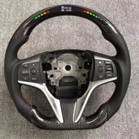 led carbon fiber racing steering wheel preforated leather for acura tlx 2015 2016 2017 2018 2019 2020