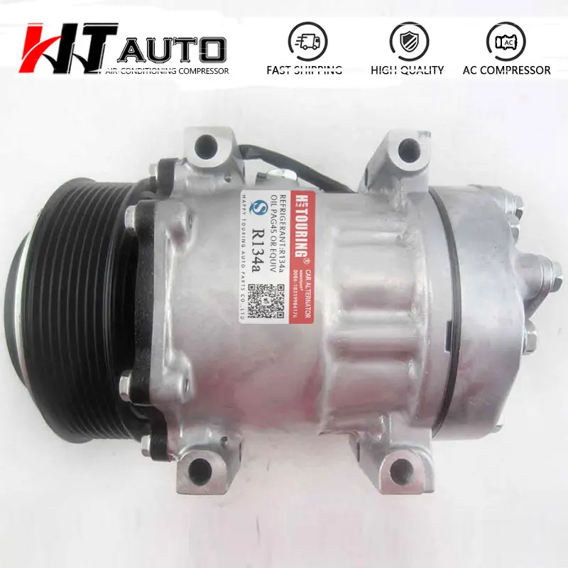 Компрессор кондиционера Sanden SD7H15 для Mack Volvo Trucks 21462260 1101053 214622601 54581 4581 4103 4110 8PK