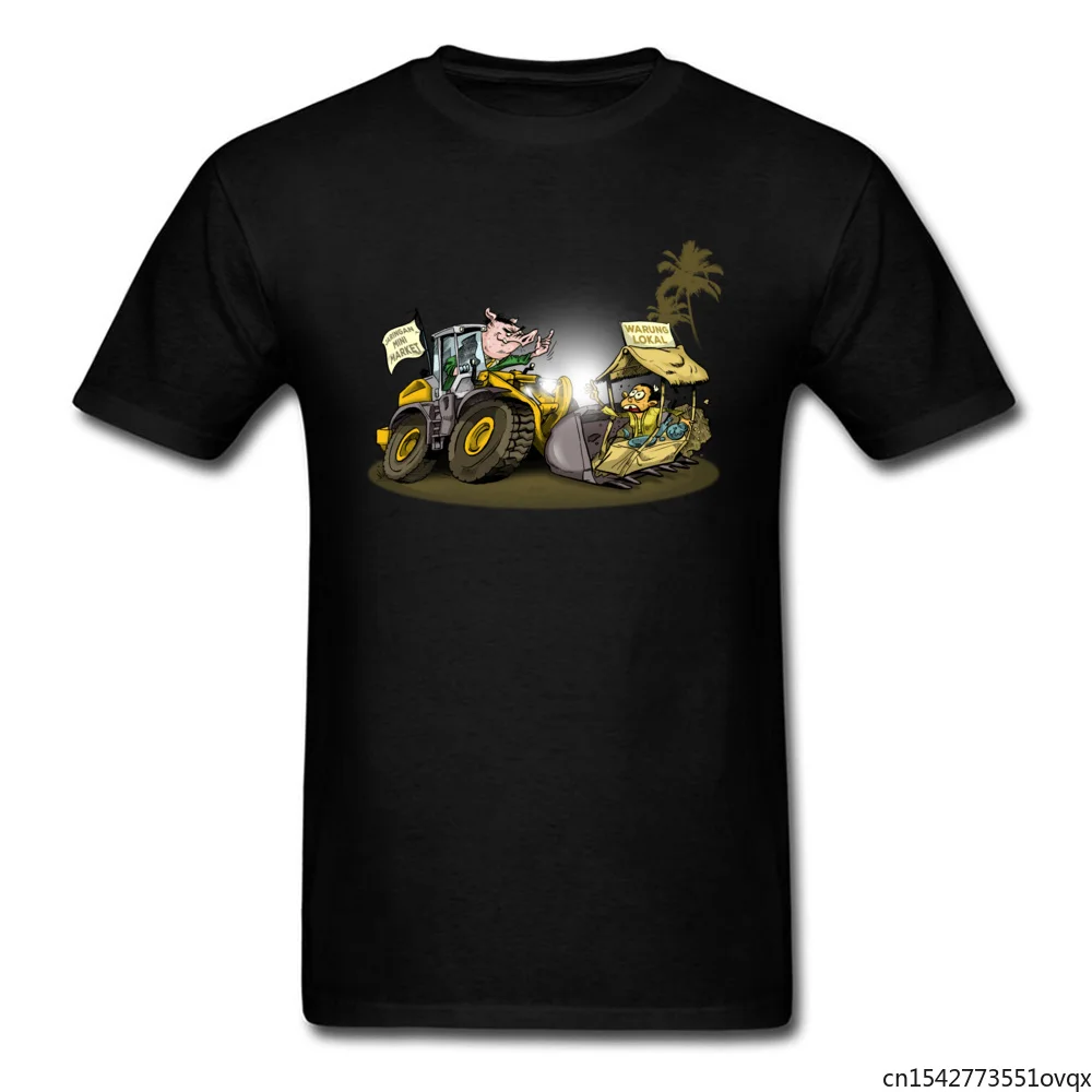 

90's Anime Design T-shirts The Power of Money Tops Tees for Men Slim Fit Crewneck Tops & Tees