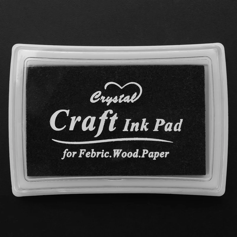 Чёрная чернильная Подушка Inkpad резиновый штамп отпечаток пальца нетоксичный