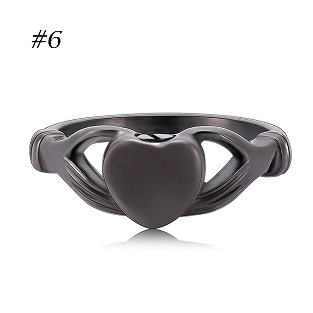 9015 урн кольца гравируемое пустое сердечко Кремация кольцо из нержавеющей стали