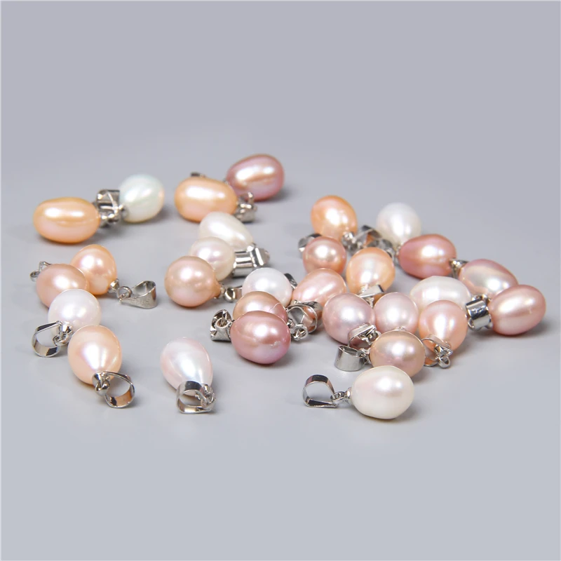 10 шт. натуральный белый розовый фиолетовый жемчужный кулон в форме капли воды