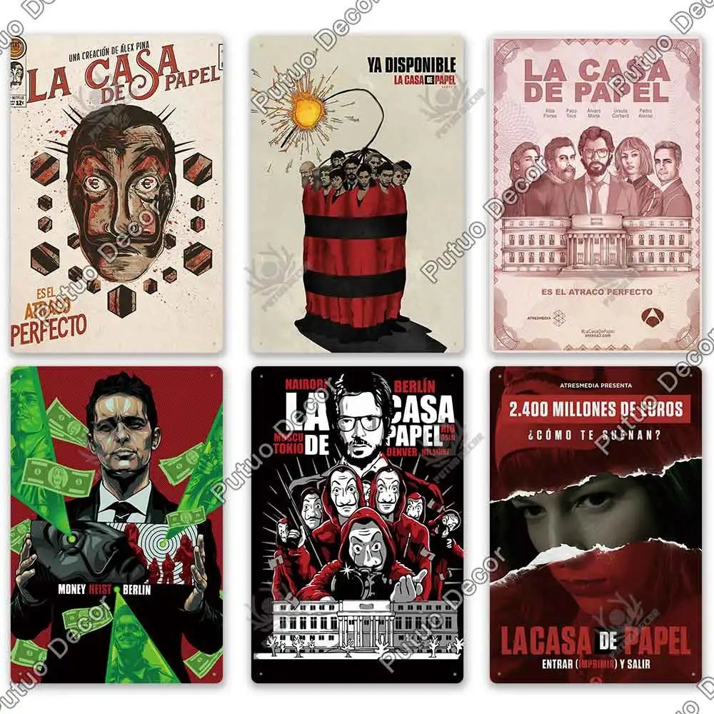 Putuo Декор денег Винтаж жестяная вывеска металлический знак декоративная