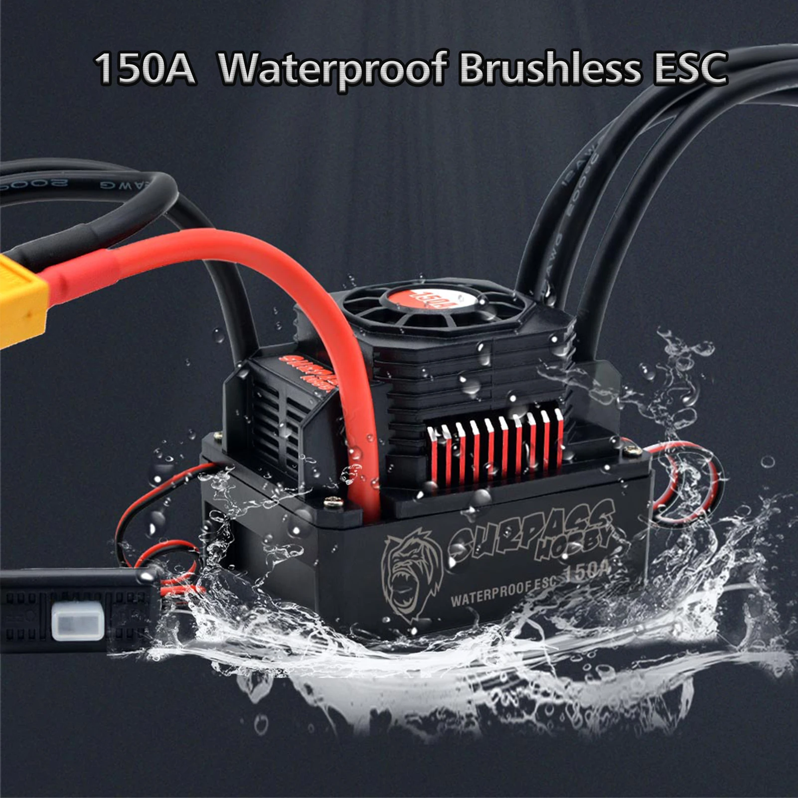 

2000 KV 4076 Brushless Motor Waterproof 150A Brushless ESC with BEC XT60 Plug for 1/8 Remote Control Car Accessories