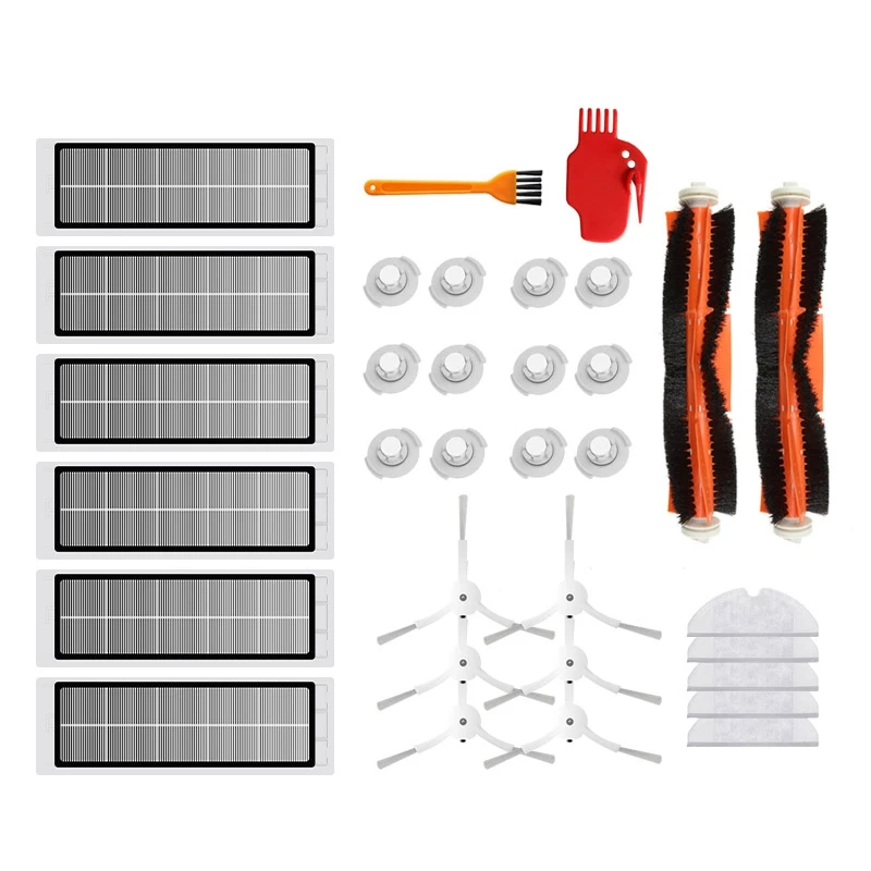 

Запчасти для пылесоса XiaoMi Roborock S6 S5 MAX S60 S65 S5 S50, моющиеся фильтры НЕРА, основная и боковая щетки