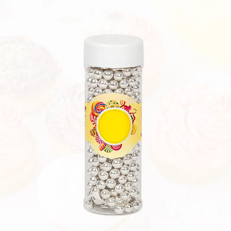 130 г серебряные дражи съедобные сахарные жемчужные шарики разбрызгивающие