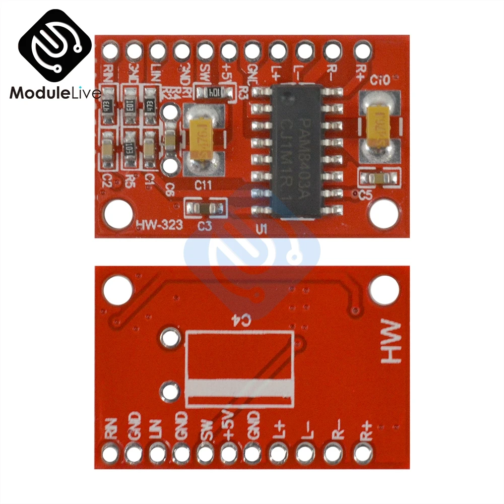 PAM8403 Mini Digital Power 3 Вт * 2 Мини цифровой усилитель мощности плата звукового усилителя