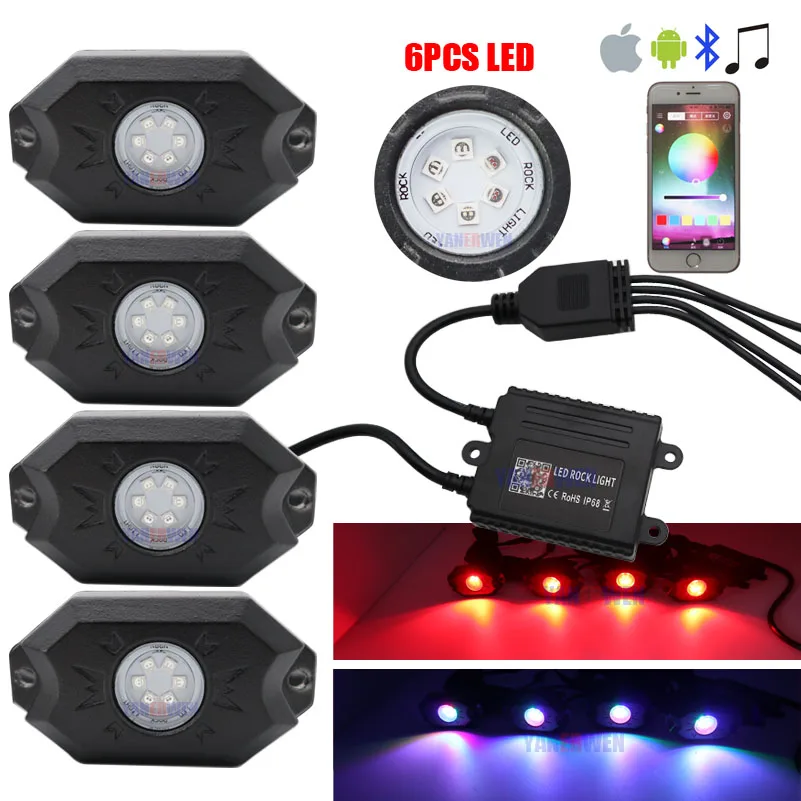 RGB LED Rock светильник s Bluetooth многоцветсветодиодный неоновый светодиодный свет