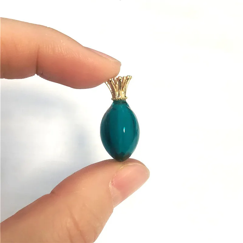 1X Flat Ball Diffuser Perfume Refillable Handmade Essential Oil Aromatherapy Bottle Pendant Jewelry Round Glass DIY - купить по