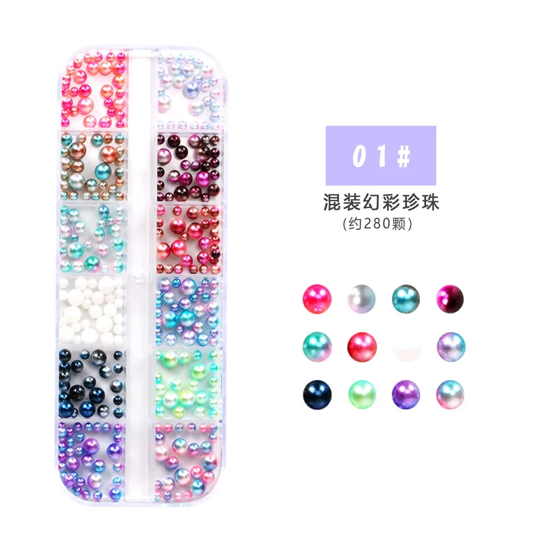 12 ячеек/коробка цветные сухие цветы для ногтевого дизайна | Красота и здоровье