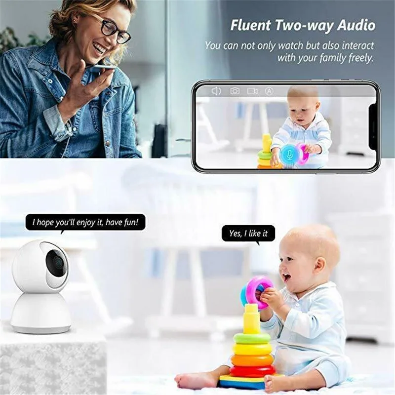 Оригинальная смарт-камера Xiao mi jia 1080 P 360 Угол wifi Беспроводная камера ночного видения монитор для детей камера с записью звука для mi Home App