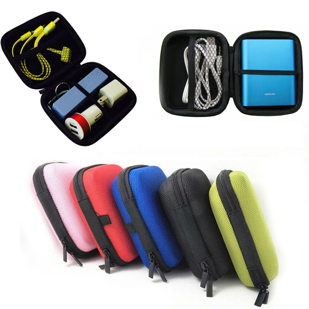 Портативный мини-круглый жесткий чехол для хранения на молнии сумка наушников