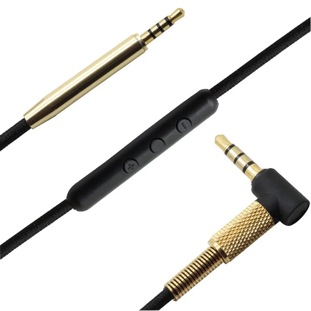 OFC-Cable de Audio estéreo trenzado de nailon de repuesto, Cable de extensión de música para Shure Aonic 50, auriculares