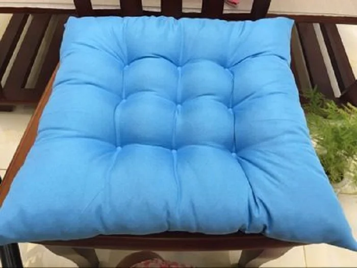 Sky blue Бытовая плотная однотонная шлифовальная Подушка для стула, подушка для стула, зимняя офисная барная подушка для студенческого стула на заднем сиденье, диванная подушка для бедер - Цвет: Sky blue