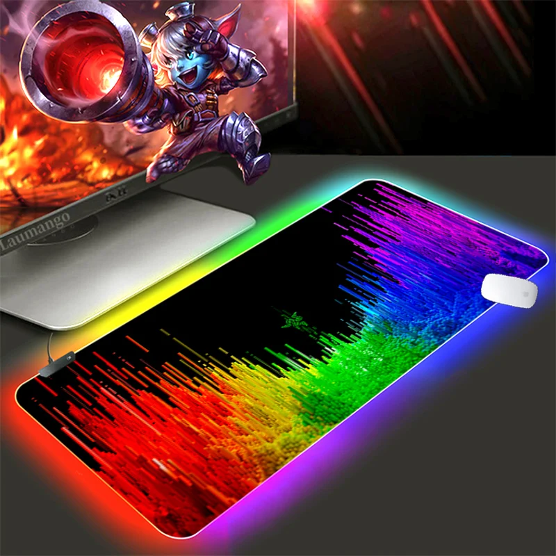 mouse pad rgb razer speed kawaii gaming accessories laptop mousepad gabinete pc gamer carpet led backlit cs go varmilo desk mat free global shipping