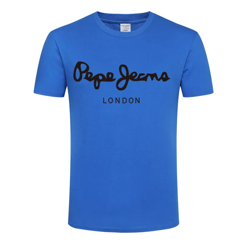 

2021 Newest Pepe-Jeans-London Logo T-Shirt Summer Men's /Women's Short Sleeve Popular Tees Shirt Tops Unisex