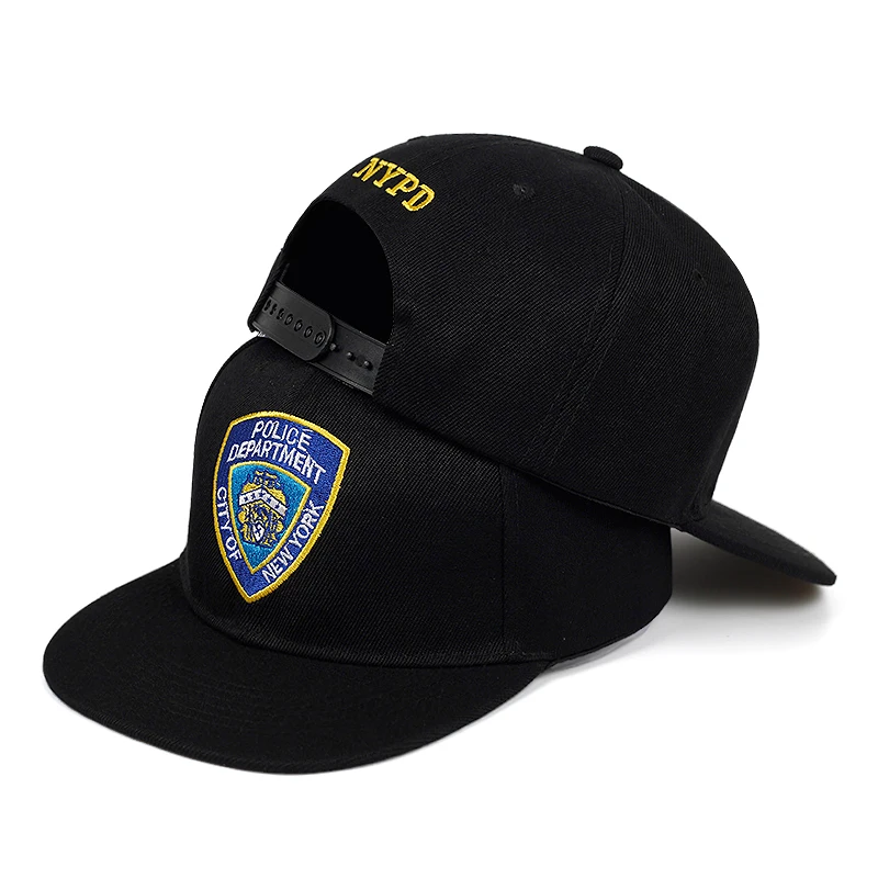 Черный Новая мода вышивка NYPD полиция бейсболка женская на открытом воздухе армейская шляпа Повседневная шляпа для отца мужская шапка тактическая - Цвет: Черный