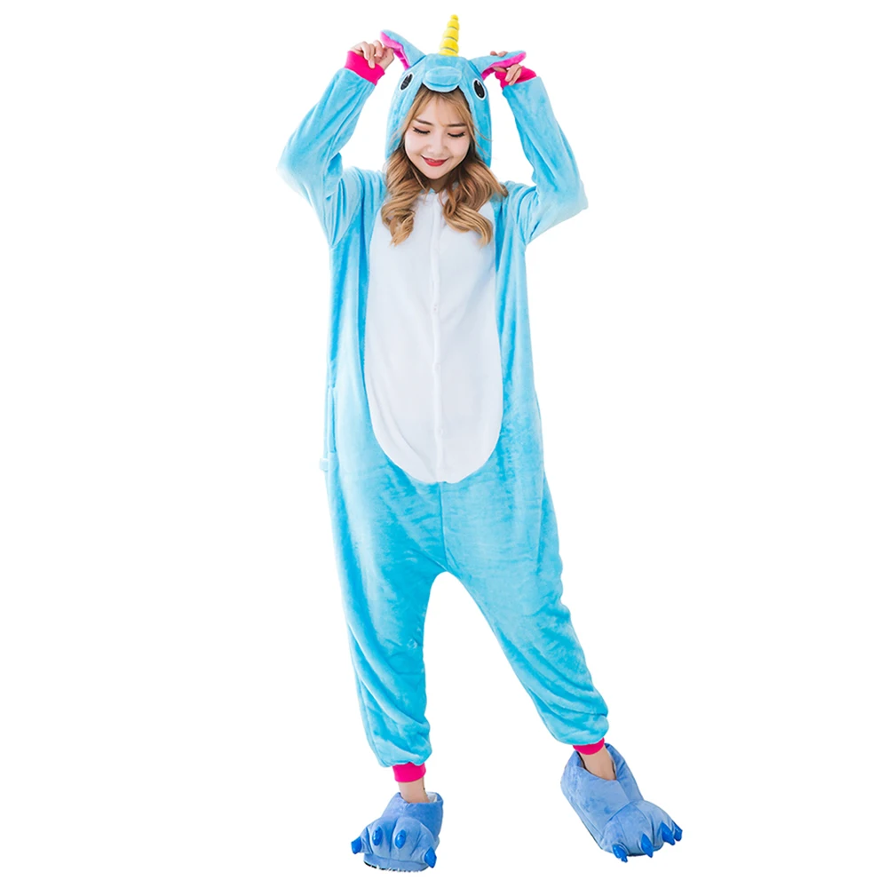 Пижама-комбинезон для взрослых в виде единорога пижама женская одежда сна
