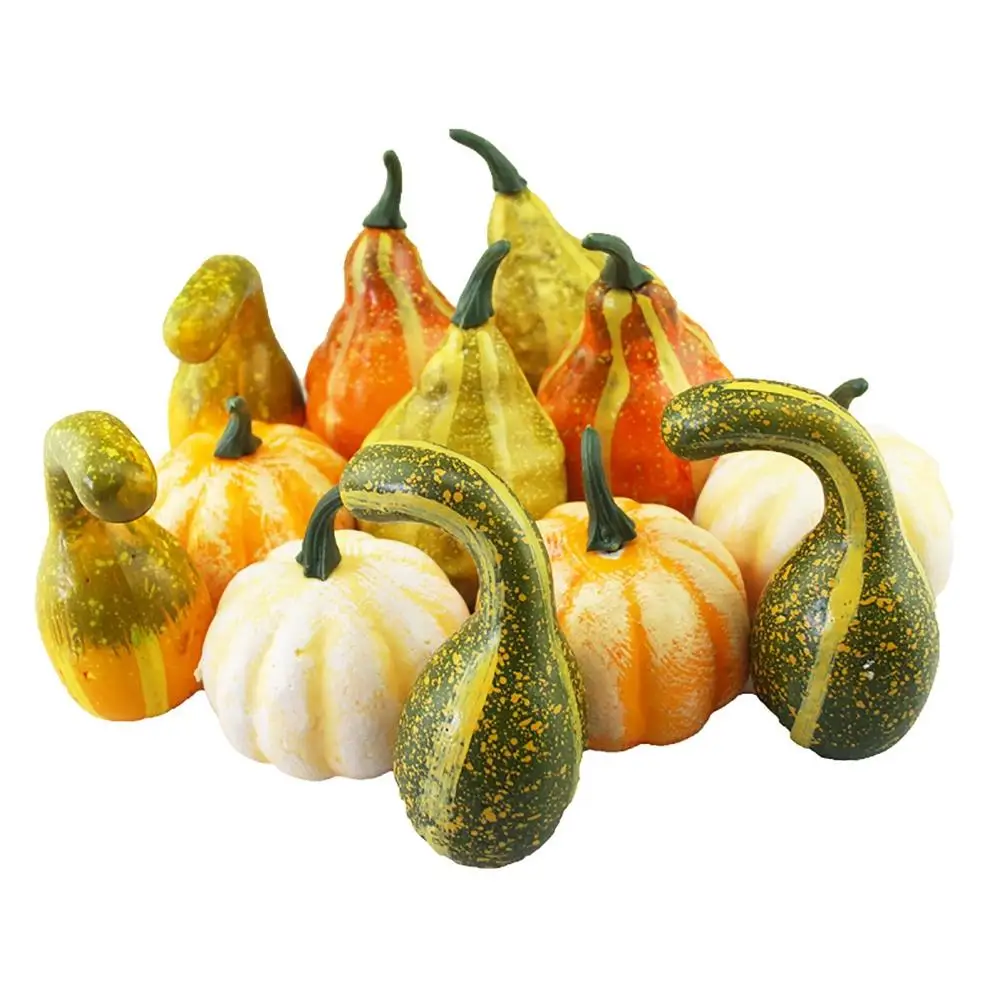 

12PCS Halloween Simulation Pumpkins Artificial Foam Pumpkin Models for Halloween Decoration