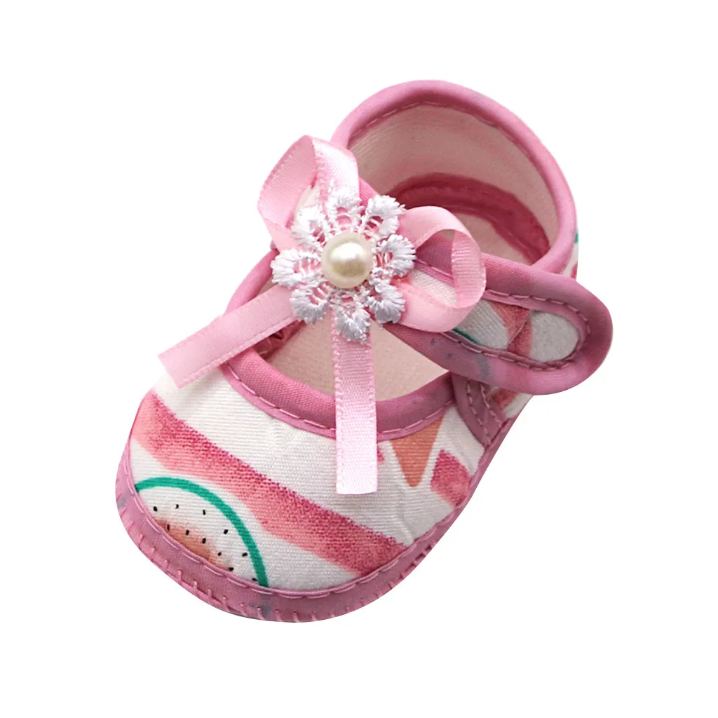 

Newborn Girls Watermelon Printing Prewalker Soft Sole Shoes Cute Toddler Kids Single First Walkers Shoes Children Baby slofjes