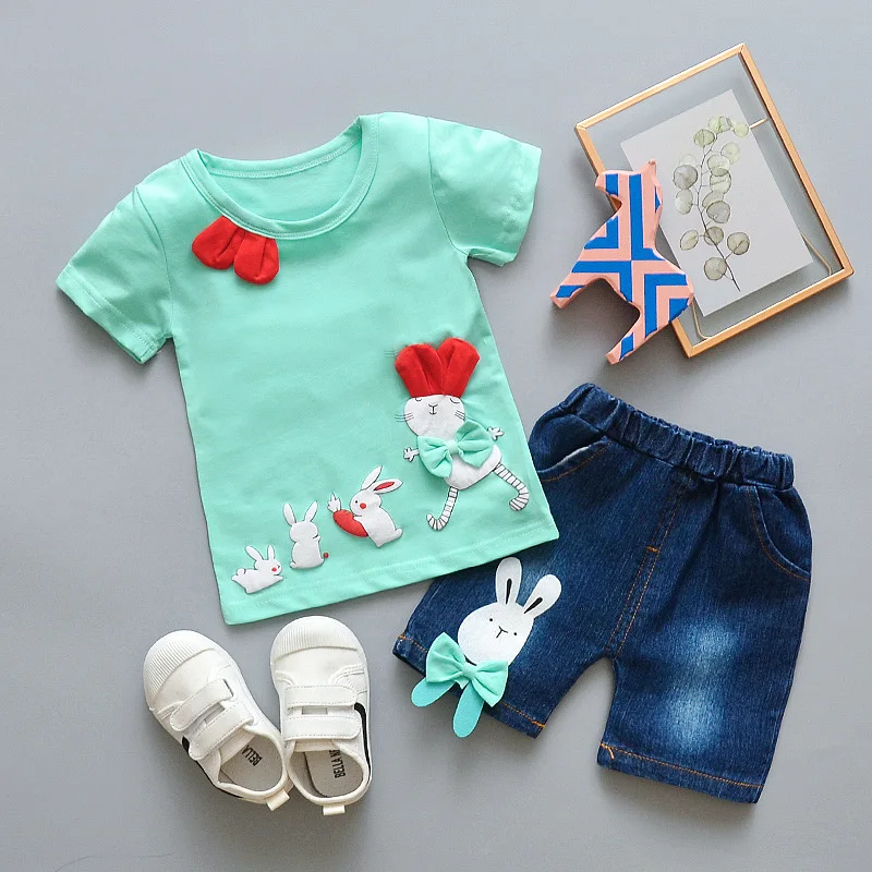 Комплект одежды для девочек из 2 предметов хлопковая футболка с надписью LOVE и