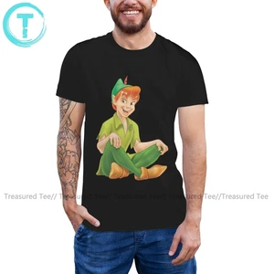 Neverland T Shirt Peter Pan Sitting Down T-Shirt Graphic 5x Tee Shirt Casual Funny Mens Short Sleeves Tshirt