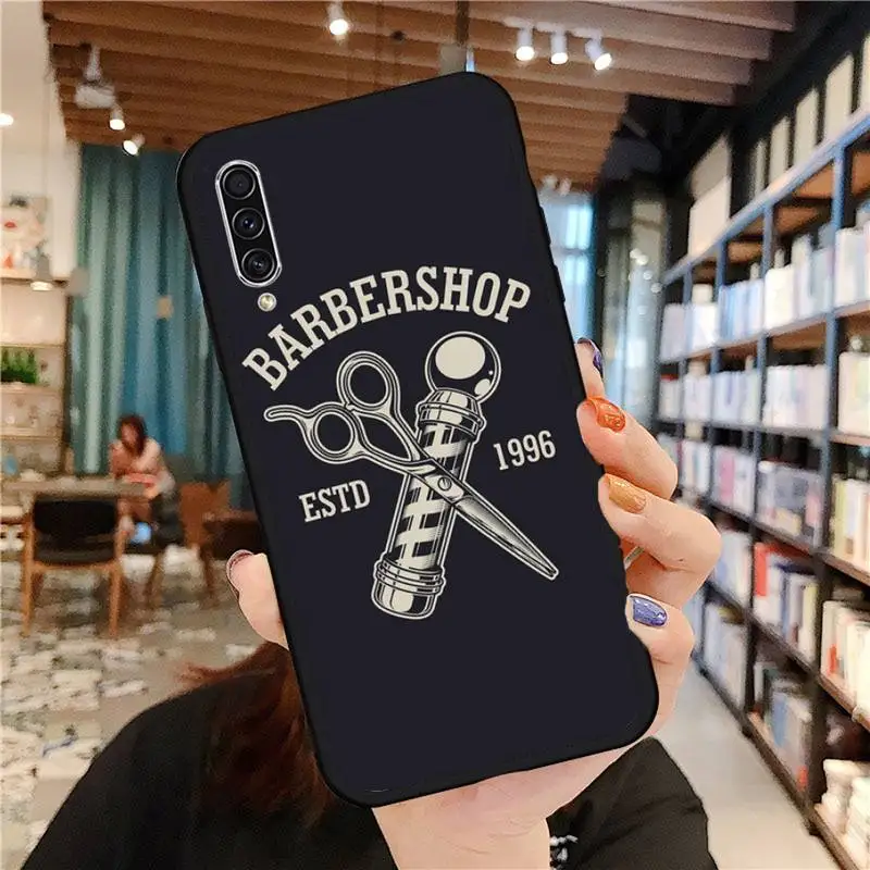 

Hair Stylist Salon Barber Shop pattern Phone Case For Samsung galaxy A S note 10 7 8 9 20 30 31 40 50 51 70 71 21 s ultra plus