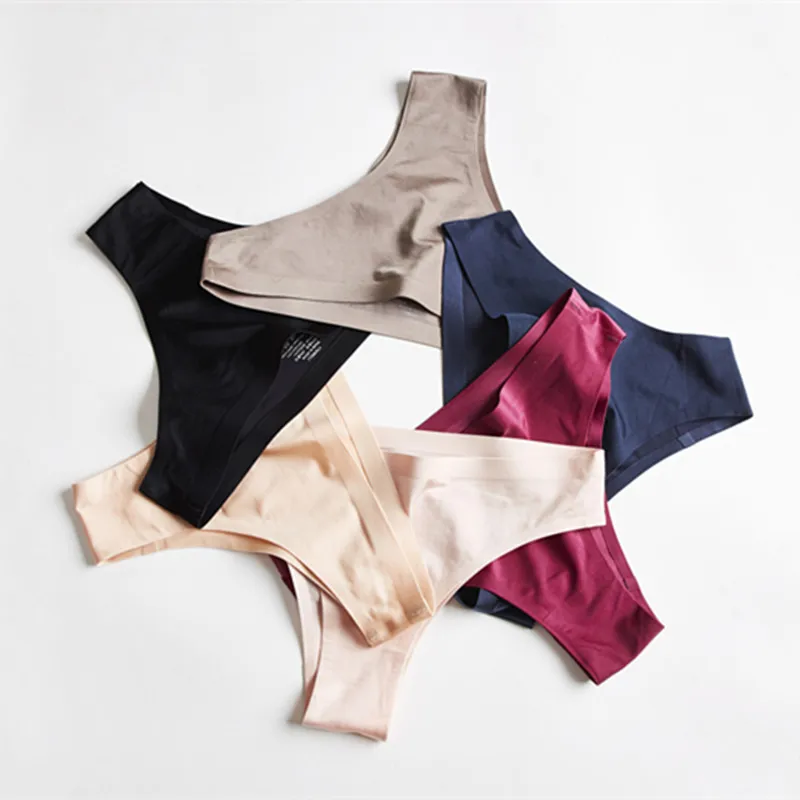 

6 шт., женские бесшовные трусики-стринги из вискозы