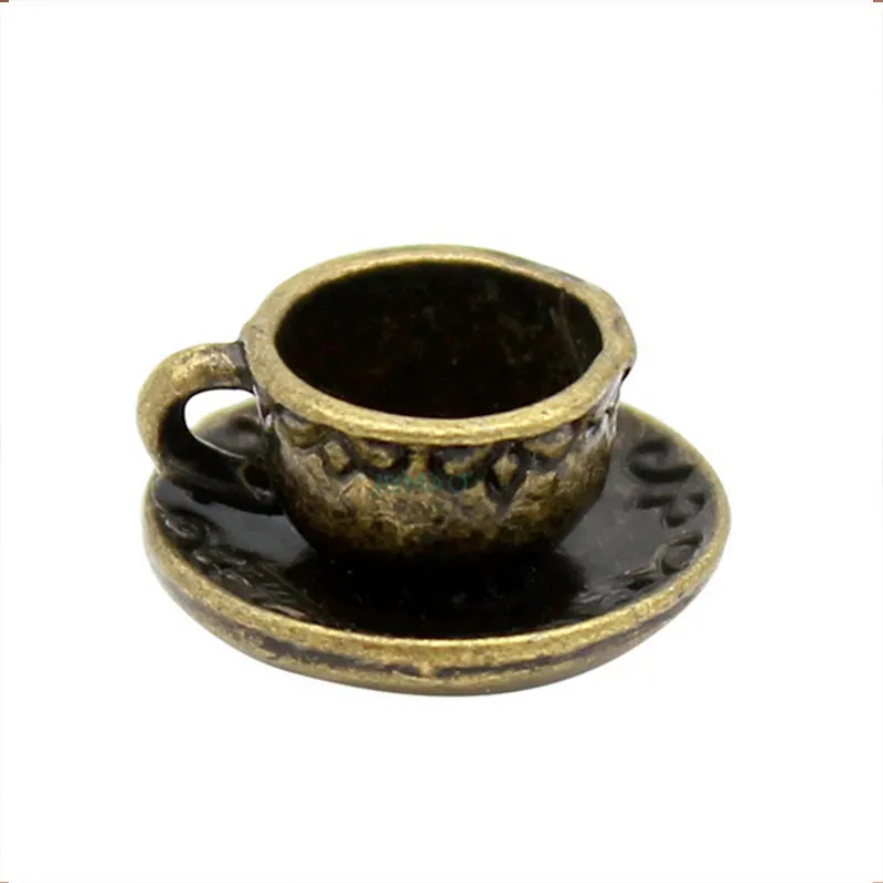 

5pcs 14*14*8mm Charms 3D Coffee Cup Antique bronze Color Accessories Pendants Making DIY Necklace Handmade Tibetan Jewelry