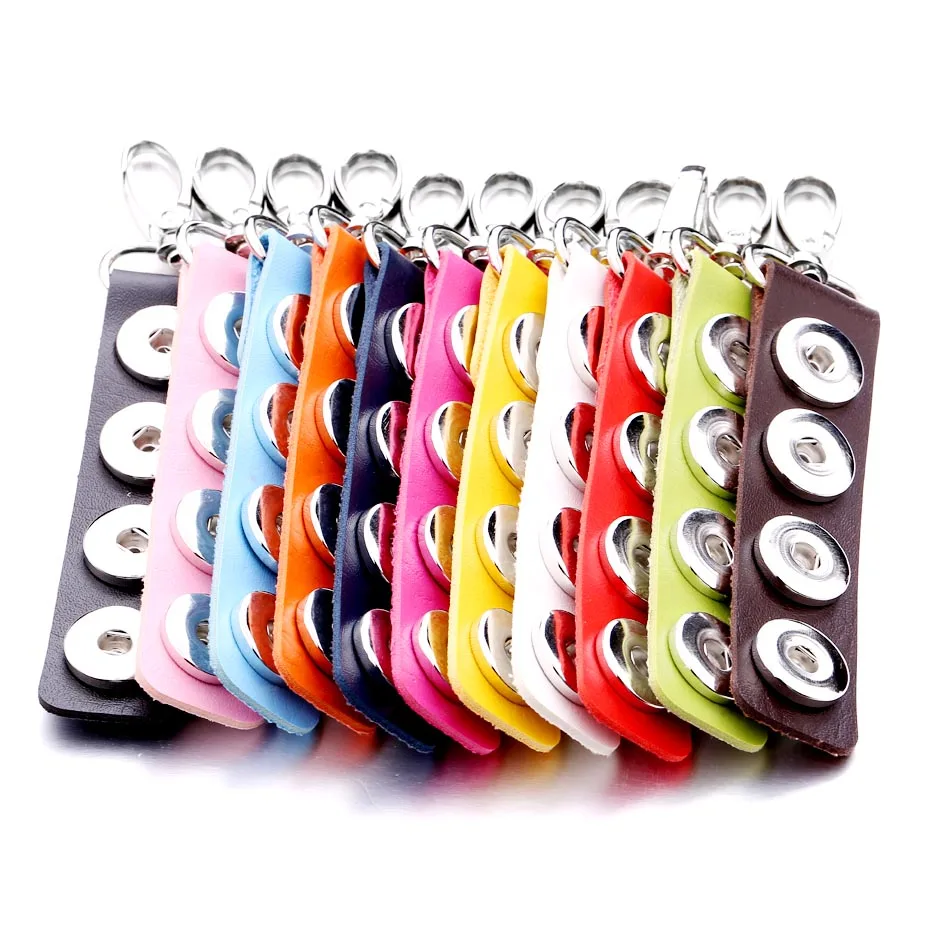 Четыре кнопки из искусственной кожи брелки для ключей сделай сам подходят 18 мм