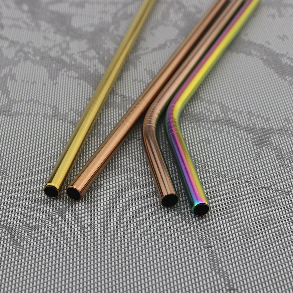 Набор трубочек для напитков многоразовых из нержавеющей стали 304 20/30 унций 5