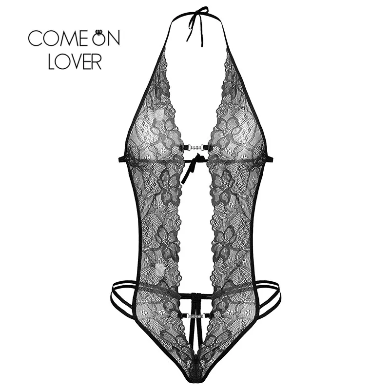 Comeonlover/Лидер продаж женское кружевное сплошное нижнее белье с бретельками на шее