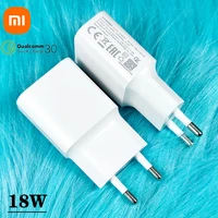 18w charger xiaomi eu quick charger adapter usb type c cable for mi 8 9 se 9 t pro mix 3 a2 a3 redmi note 7 9 8