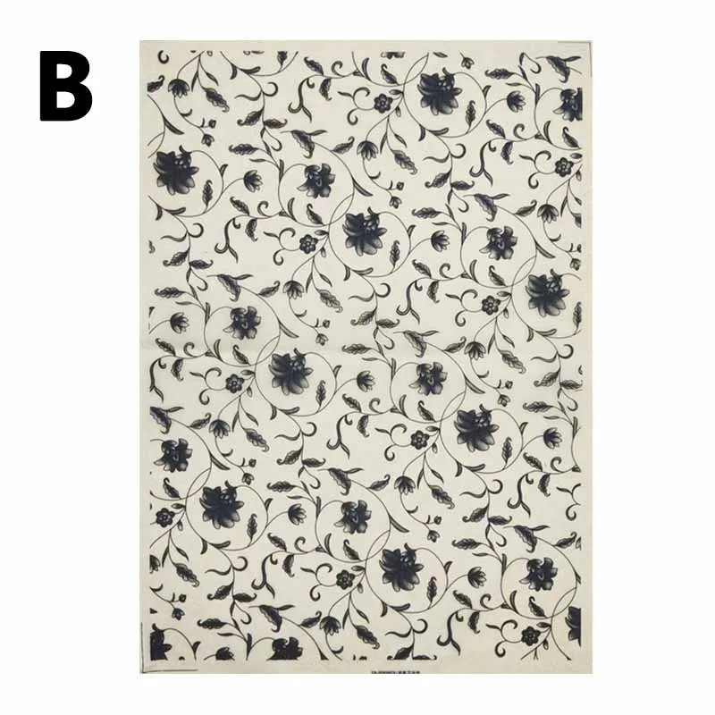 Керамическая глина переводная бумага подглазурь черная глазурованная Цветочная