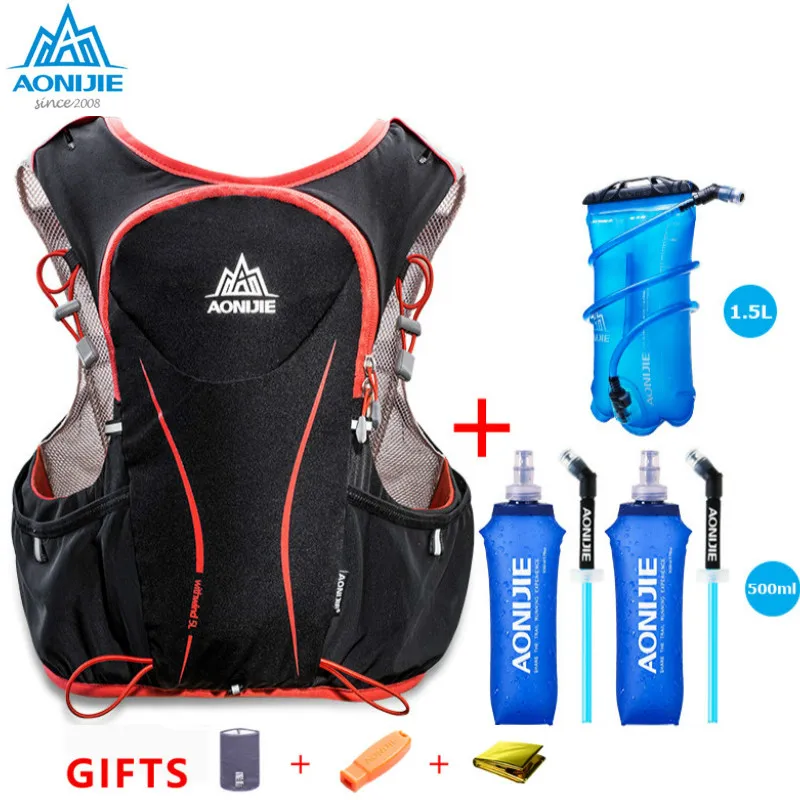 

AONIJIE 2021 E906 Hydration Pack Backpack Rucksack Bag Vest Harness Water Bladder Hiking Camping Running Marathon Race Sports 5L