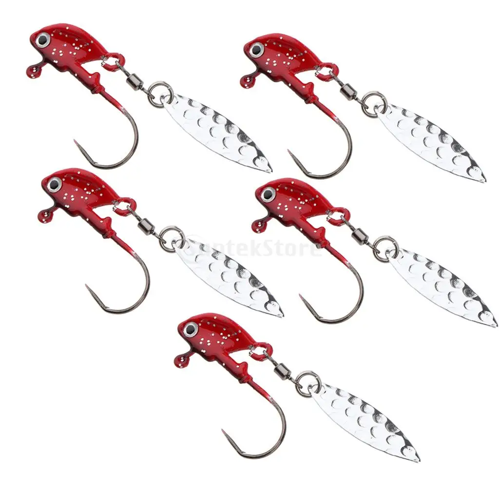 5 шт. Shad Jig Head светящиеся рыболовные приманки Underspin Swimbait крючки с ложкой для соленой и пресной воды для окуня и Судака