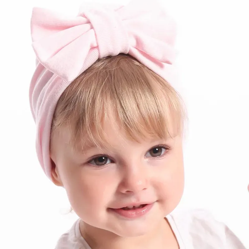 Модная осенне зимняя теплая шапка для младенца эластичные повязки на голову с