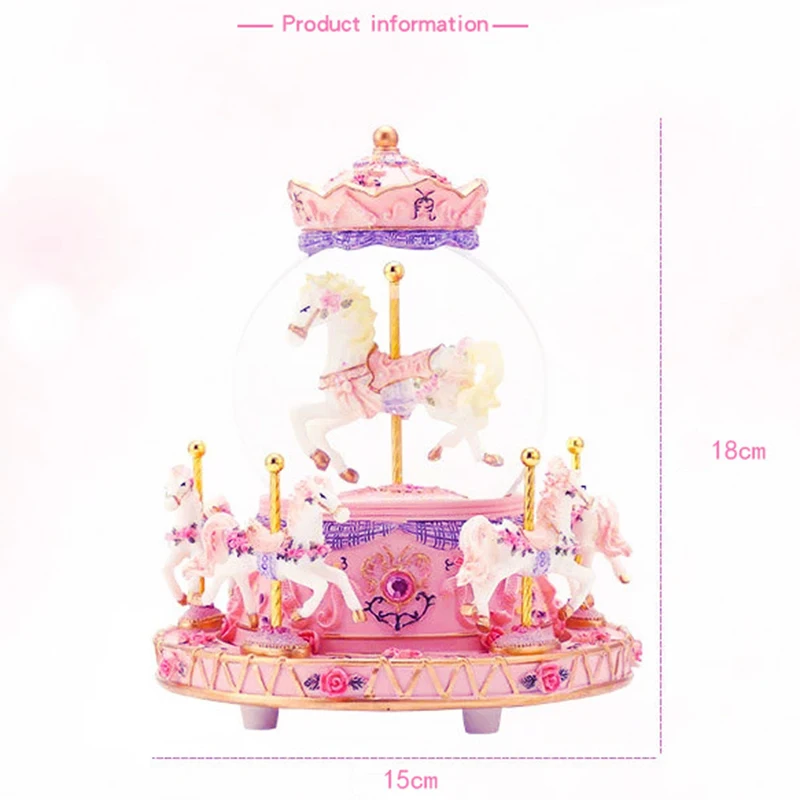Музыкальная шкатулка Carousel роскошный цветной светодиодный светильник светящаяся