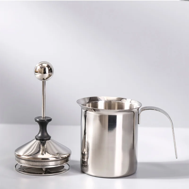 

Original 400ML Manual Milk Frother Stainless Steel Double Mesh Foam Mesh Coffee Foamer Creamer Kitchen Applicance