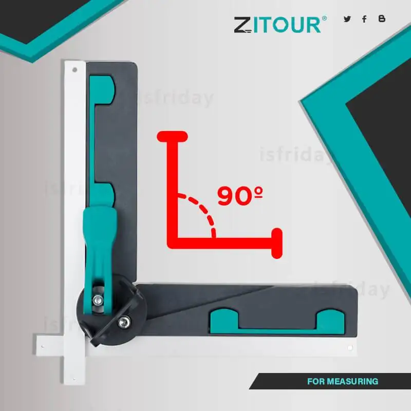 

Zitour® Accurate Mitre Gauges for Mitre Saws Adjustable Angle Ruler Saw Protractor Ruler with Pencil Inclinometer Measuring Too